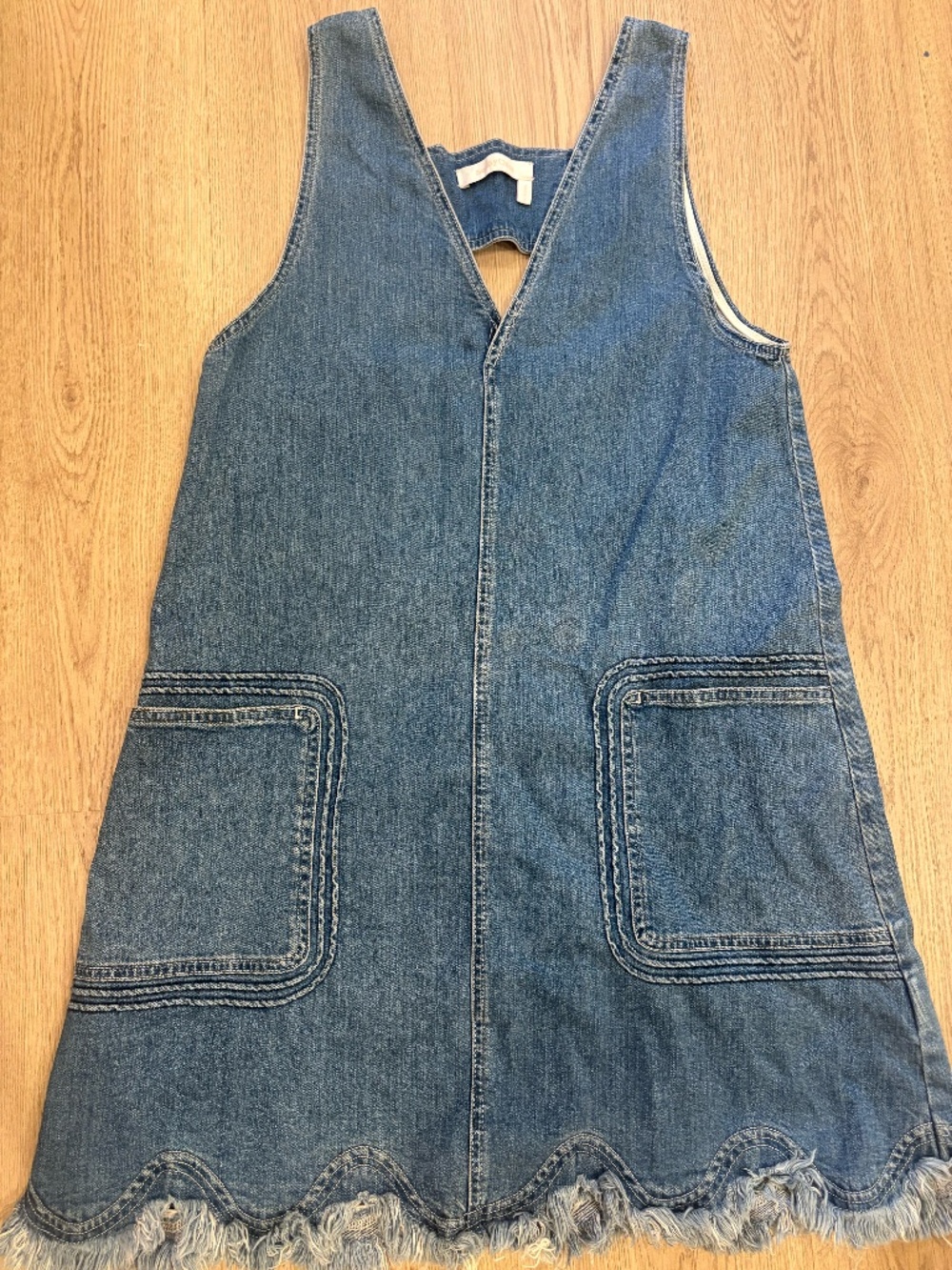 See By Chloe Deep V Denim Mini Dress